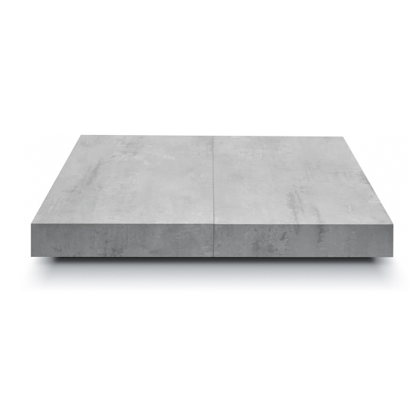 Couchtisch TURIX 120x80 cm in Holz Metall Beton wandelbar