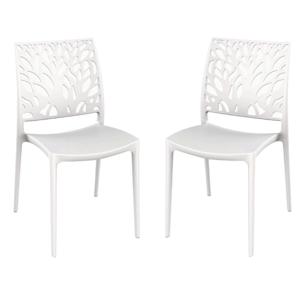 Chaise empilable d'intérieur ou d'extérieur blanche - ALEA 2 Chaises
