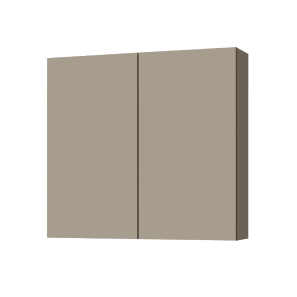 Estante doble de madera 70x71 cm con estantes internos Taupé mate