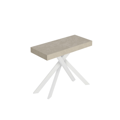 Consolle allungabile Libo Small - Cashmere gambe bianche 90x40/196 cm