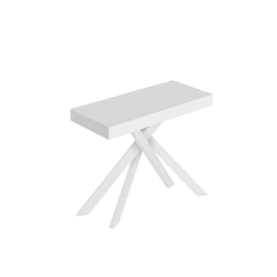 Extending console table 90x40/196 cm Libo Small Ash White with White structure