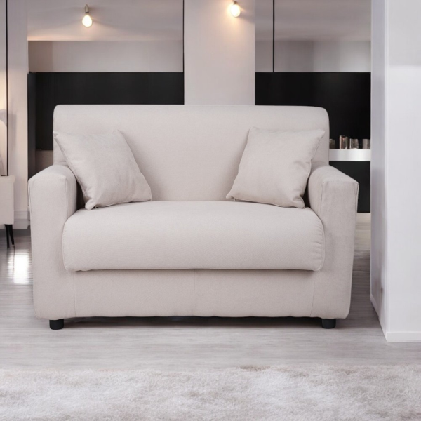 Sofá 2 plazas Avellana - tela desenfundable 124 cm BOLOGNA