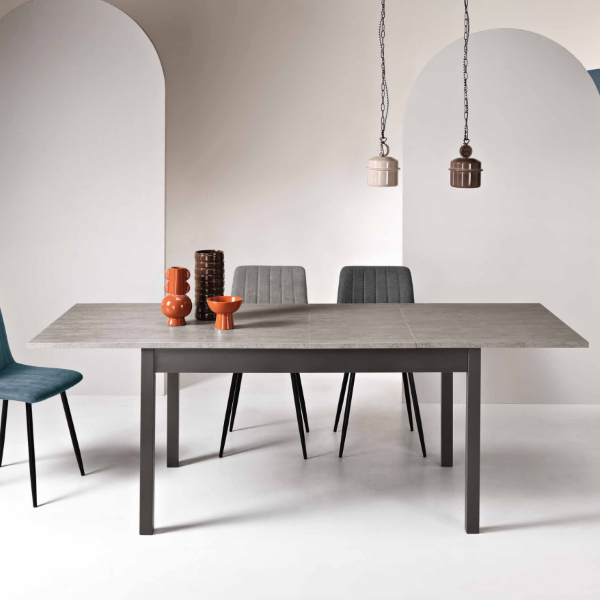 CAIO table extendable to 220 cm cement