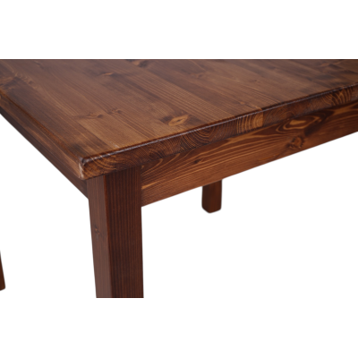 Tavolo in legno massello di abete 80x80 cm noce per bar trattoria taverna stile rustico  