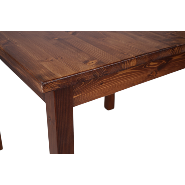 Tavolo in legno massello di abete 80x80 cm noce per bar trattoria taverna stile rustico  