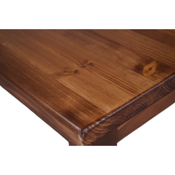 Tavolo in legno massello di abete 80x80 cm noce per bar trattoria taverna stile rustico  