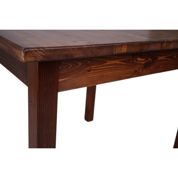 Tavolo in legno massello di abete 80x80 cm noce per bar trattoria taverna stile rustico  