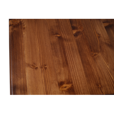 Tavolo in legno massello di abete 80x80 cm noce per bar trattoria taverna stile rustico  