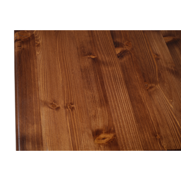 Tavolo in legno massello di abete 80x80 cm noce per bar trattoria taverna stile rustico  