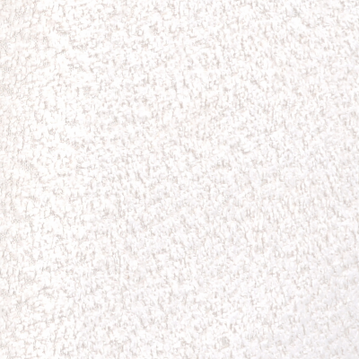 Fauteuil blanc en tissu bouclé teddy, doux et rembourré
