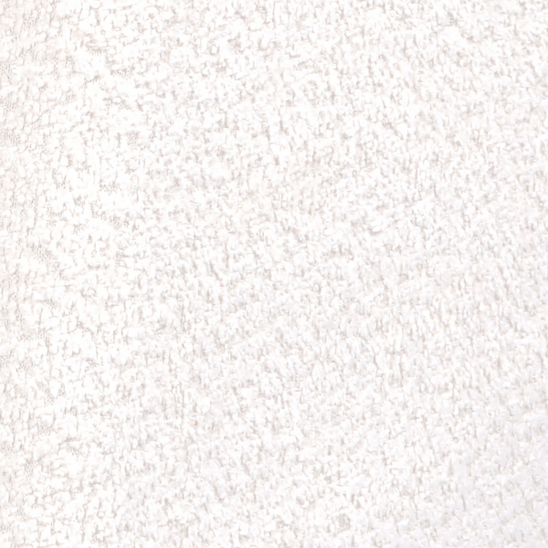 Fauteuil blanc en tissu bouclé teddy, doux et rembourré
