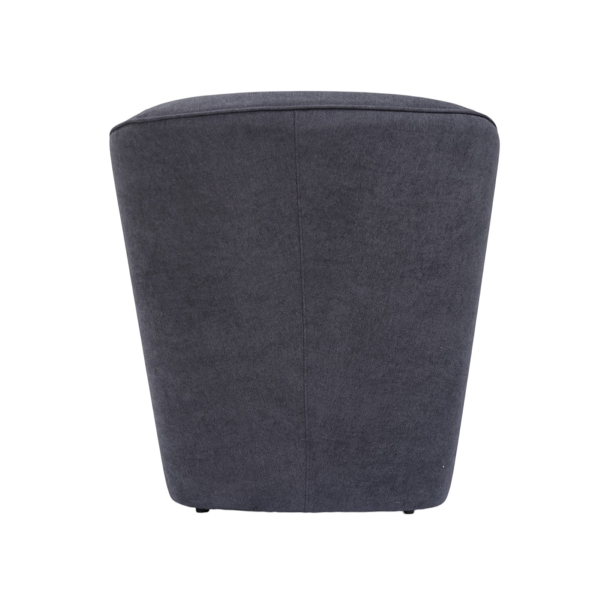Fauteuil gris moderne rembourré en tissu anti-taches
