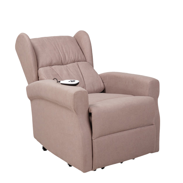 Fauteuil inclinable électrique AURORA à 2 moteurs, L72 cm, en tissu gris tourterelle