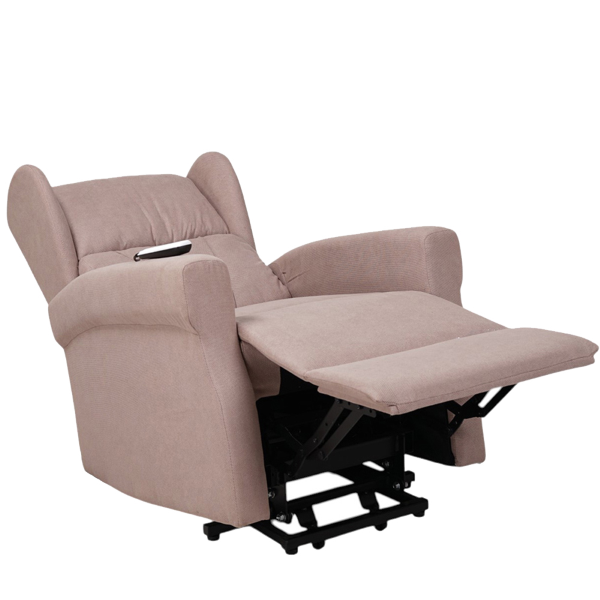 Fauteuil inclinable électrique AURORA à 2 moteurs, L72 cm, en tissu gris tourterelle