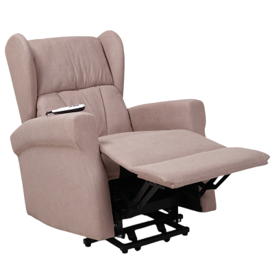 Fauteuil inclinable électrique AURORA à 2 moteurs, L72 cm, en tissu gris tourterelle
