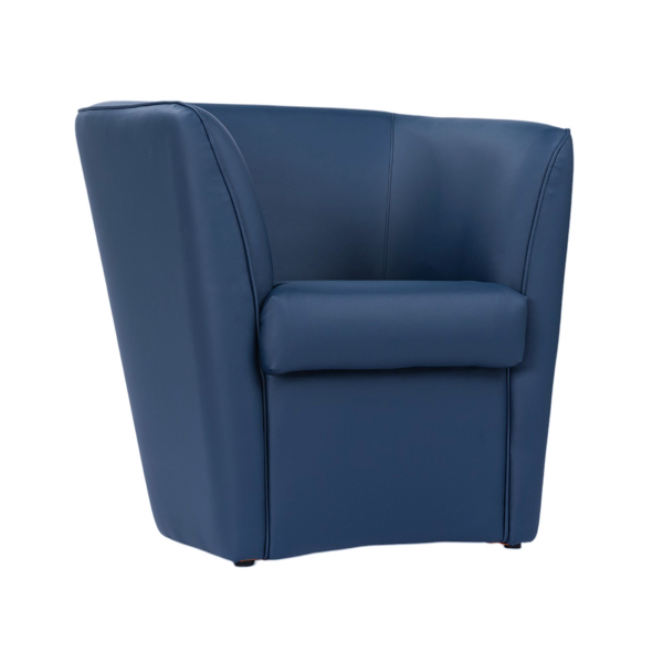Poltrona Valentina per casa ufficio in ecopelle Blu