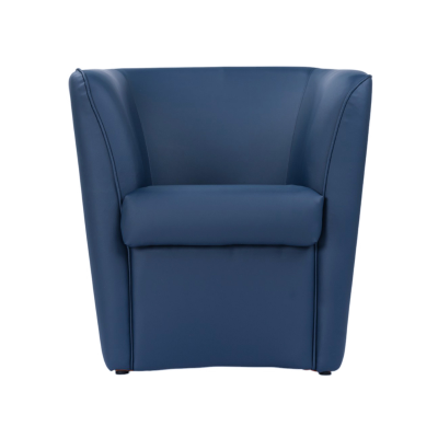 Poltrona Valentina per casa ufficio in ecopelle Blu