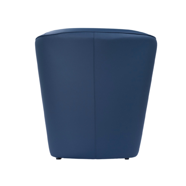 Poltrona Valentina per casa ufficio in ecopelle Blu