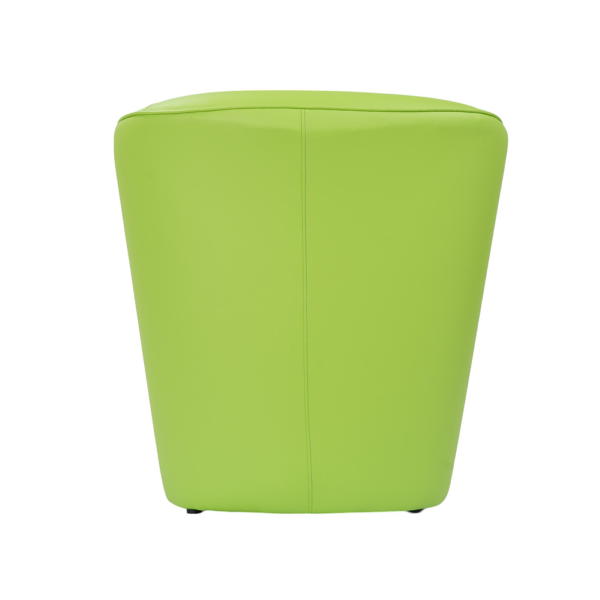 Fauteuil VALENTINA en éco-cuir uni VERT CLAIR