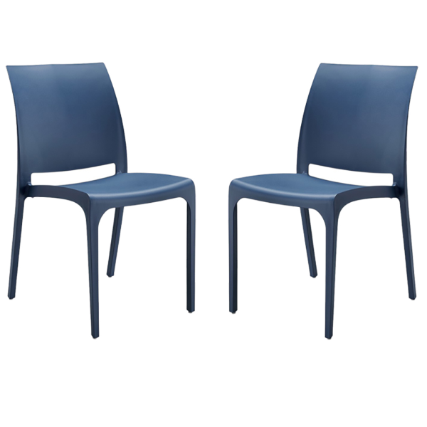 Sedia volga Blu - impilabile interni ed esterni 2 sedie