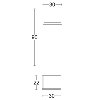 Suspended half-column 1 door and low H90 glossy white open compartment