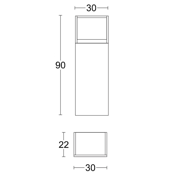 Suspended half-column 1 door and low H90 glossy white open compartment
