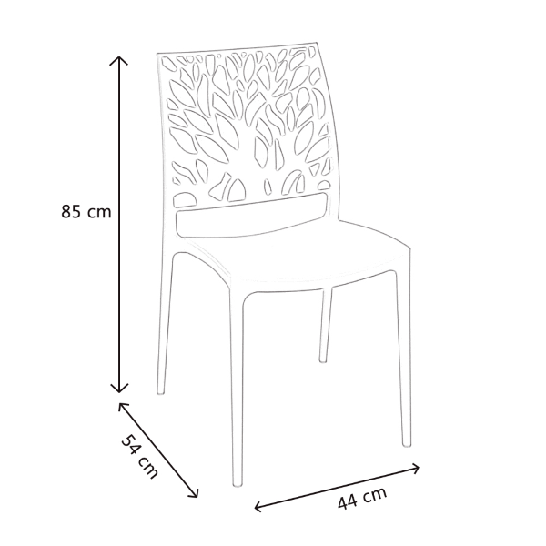 Stapelbarer Innen- oder Außenstuhl Creme - ALEA 2 Stühle