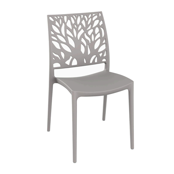 Stapelbarer Indoor- oder Outdoorstuhl Grau - ALEA 2 Stühle