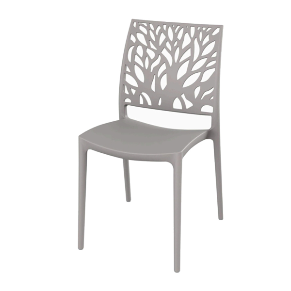 Stapelbarer Indoor- oder Outdoorstuhl Grau - ALEA 2 Stühle