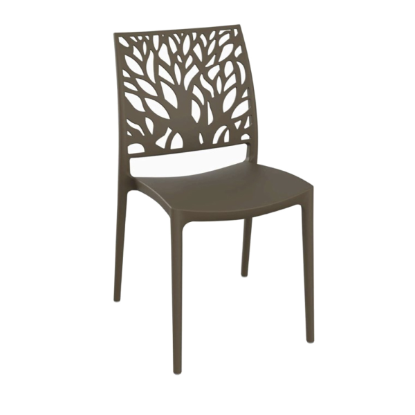 Sedia per interno o esterno impilabile Tortora - ALEA 2 sedie