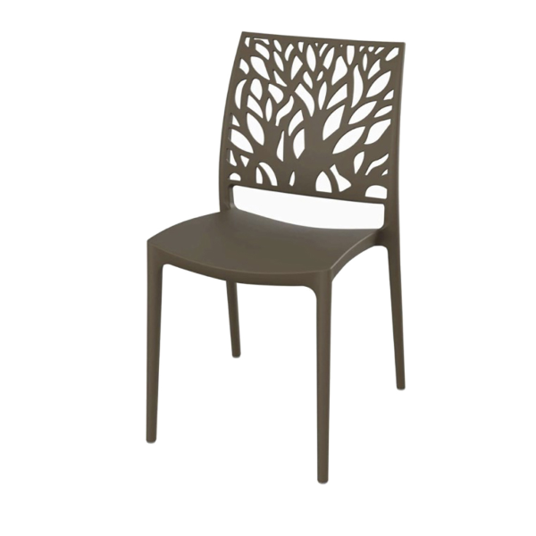 Sedia per interno o esterno impilabile Tortora - ALEA 2 sedie
