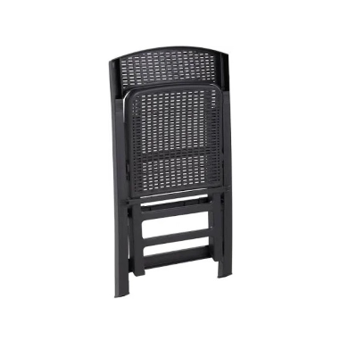 Folding chair in polypropylene for outdoor use Anthracite - NUVIRA
