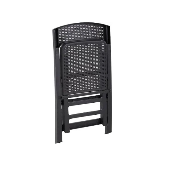 Folding chair in polypropylene for outdoor use Anthracite - NUVIRA
