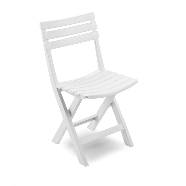 Chaise pliante d'extérieur blanche en plastique résistant – Lomiren
