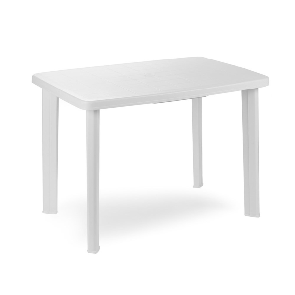 White outdoor table in polypropylene 101x68x72 cm ALNYA
