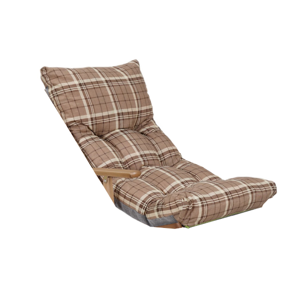 Padded cushion for garden recliner armchair - Hazelnut
