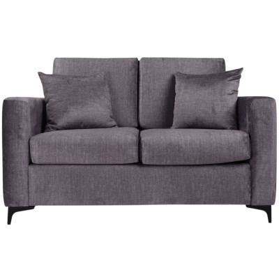 Divano tessuto grigio 2 posti 140 cm Kennedy imbottito design moderno  