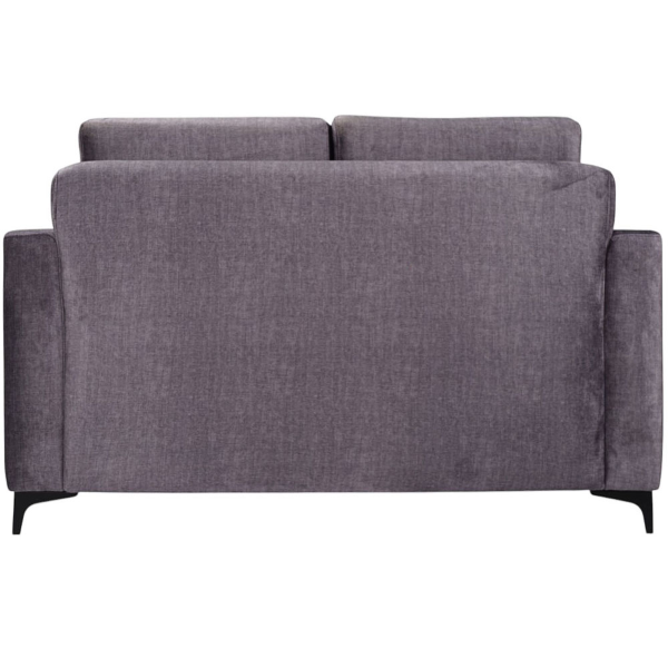 Divano tessuto grigio 2 posti 140 cm Kennedy imbottito design moderno  