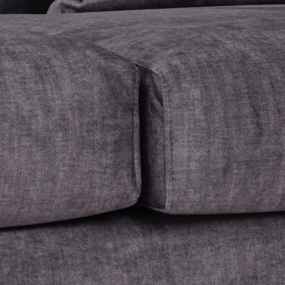 Divano tessuto grigio 2 posti 140 cm Kennedy imbottito design moderno  