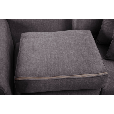 Divano tessuto grigio 2 posti 140 cm Kennedy imbottito design moderno  