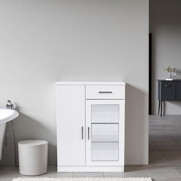 Multipurpose cabinet CRYSTAL 2 doors with mirror