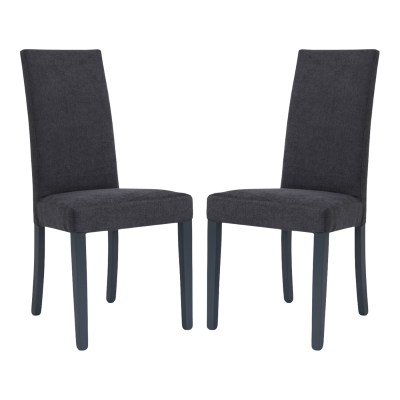 Chaise de salle à manger en tissu anthracite DENVER - Lot de 2
