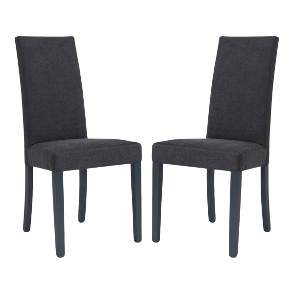 Chaise de salle à manger en tissu anthracite DENVER - Lot de 2
