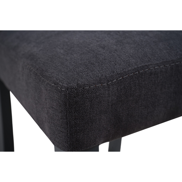 Chaise de salle à manger en tissu anthracite DENVER - Lot de 2
