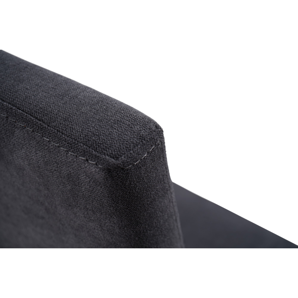 Chaise de salle à manger en tissu anthracite DENVER - Lot de 2
