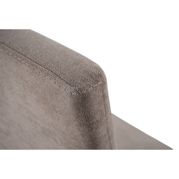 Sedia in tessuto Tortora moderna imbottita Denver - Set 2