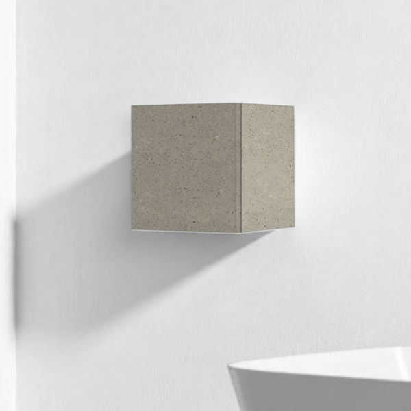 Suspended cube wall unit with door Pietra 30x30 cm