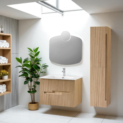 Reversible bathroom column h 160 cm Light Oak RIGHE