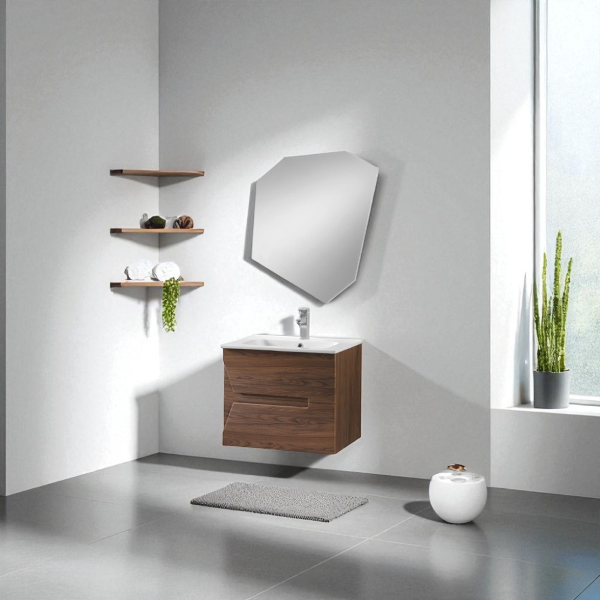 60 cm bathroom cabinet with mirror and HAITI Tek base