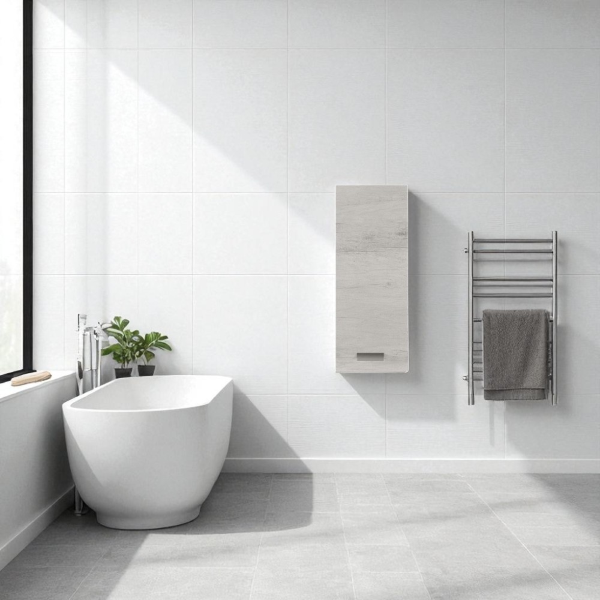 Single wall unit with 25x16xH71 cm right-opening door WHITE OAK